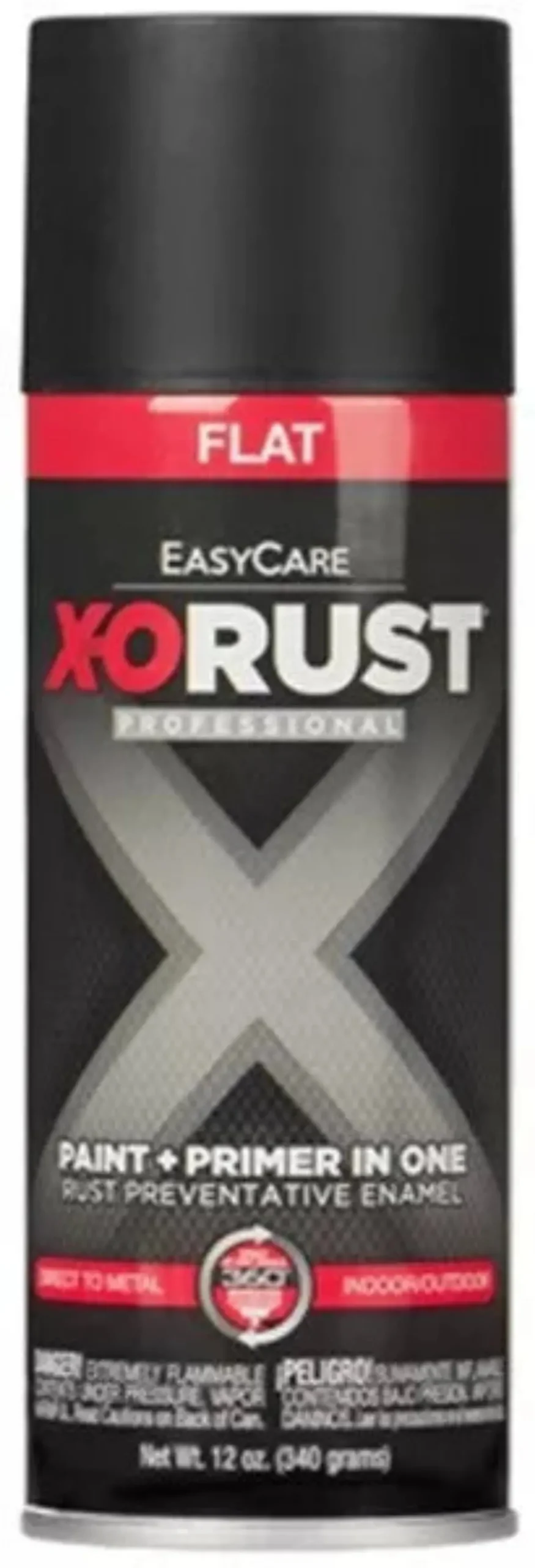 X-O Rust Xop19-Aer 12 Oz Can Of Flat Black Anti-Rust Enamel Spray Paint 1