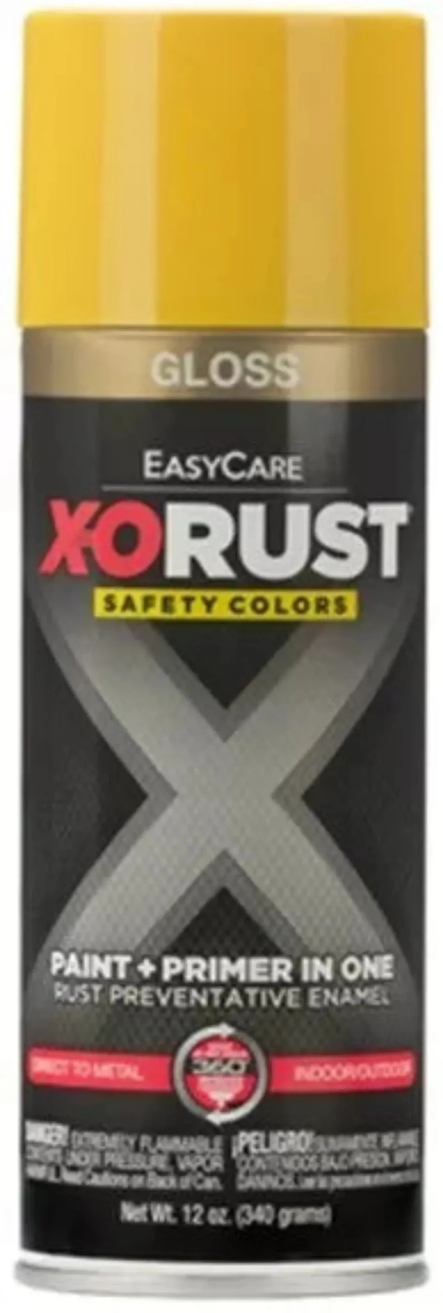 X-O Rust Xop4-Aer 12 Oz Can Of Gloss Safety Yellow Anti-Rust Enamel Spray Paint 1