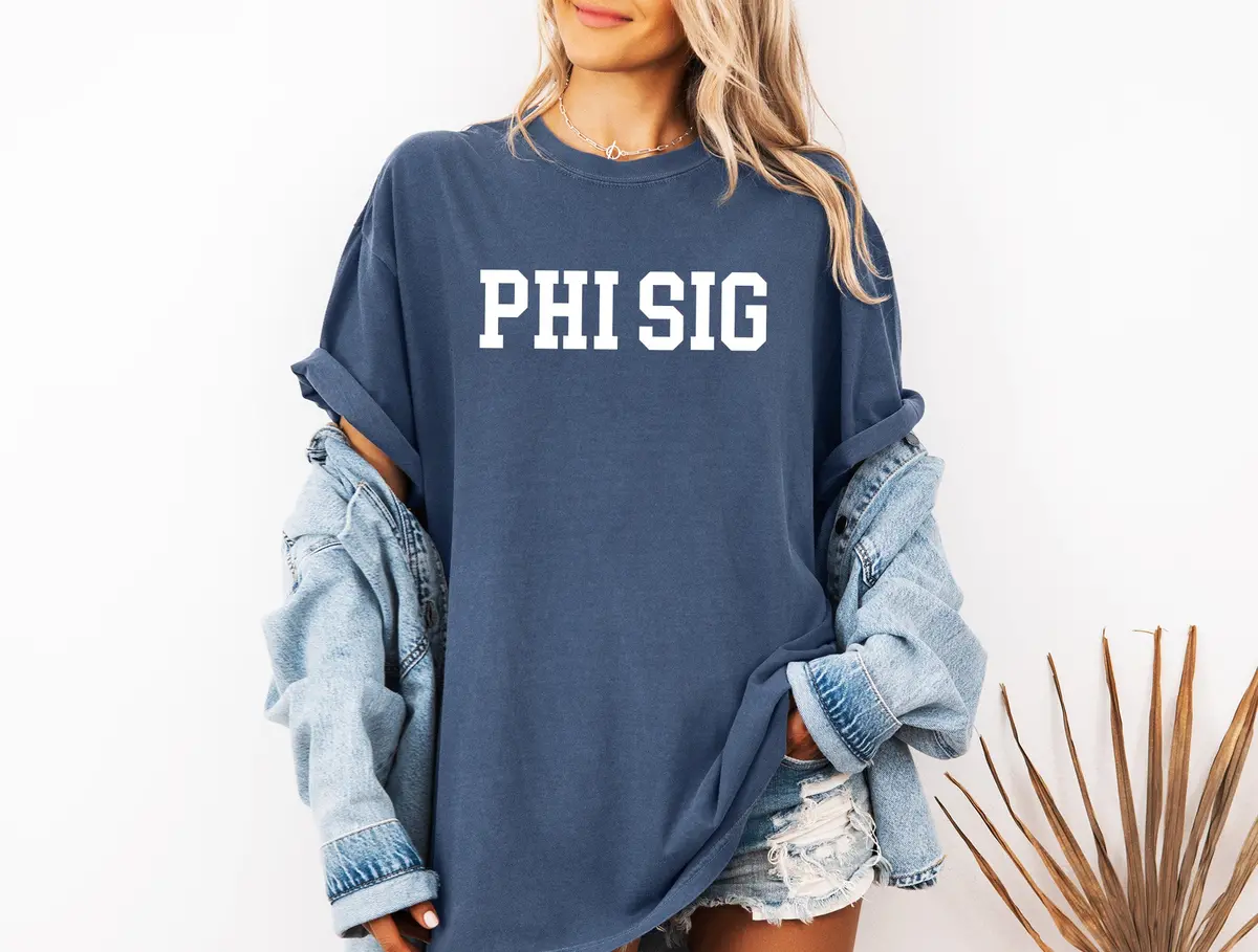 Phi Sigma Sigma Heavyweight Short Sleeve T-Shirt - Comfort Colors 1