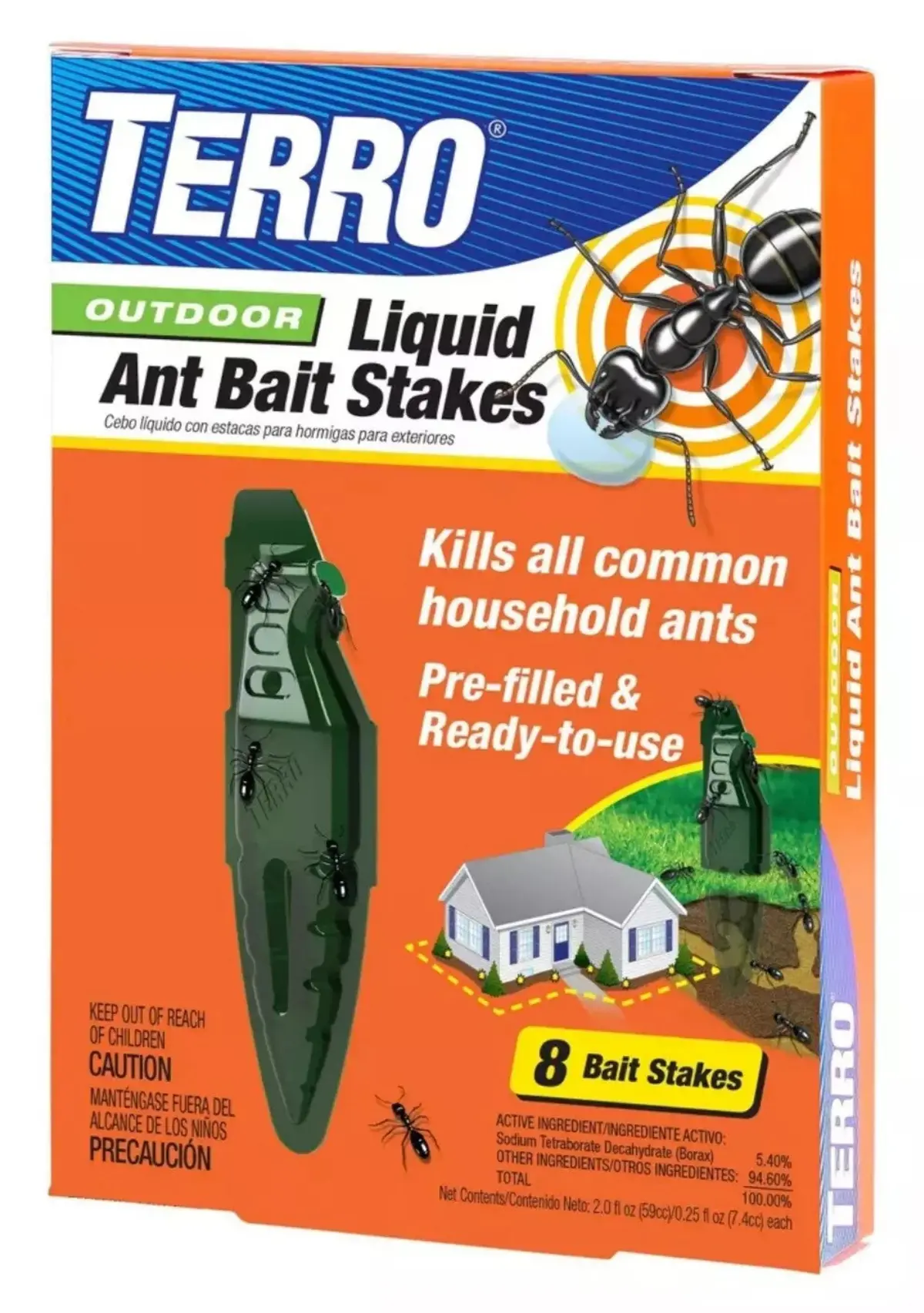 Terro T1813 8-Count Pack Of Outdoor Liquid Ant Killer Bait Stakes 1