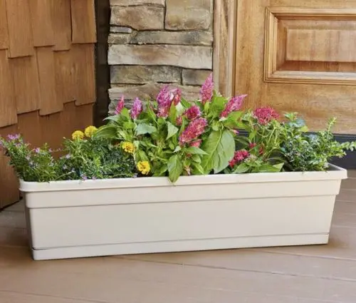Southern Patio Wb2412ta 24" X 8" Taupe Poly Resin Window Box Planter 1