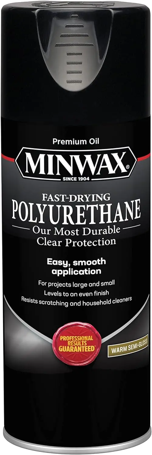 Minwax 33055 11.5 Oz Can Of Clear Warm Semi-Gloss Polyurethane Aerosol Spray 1