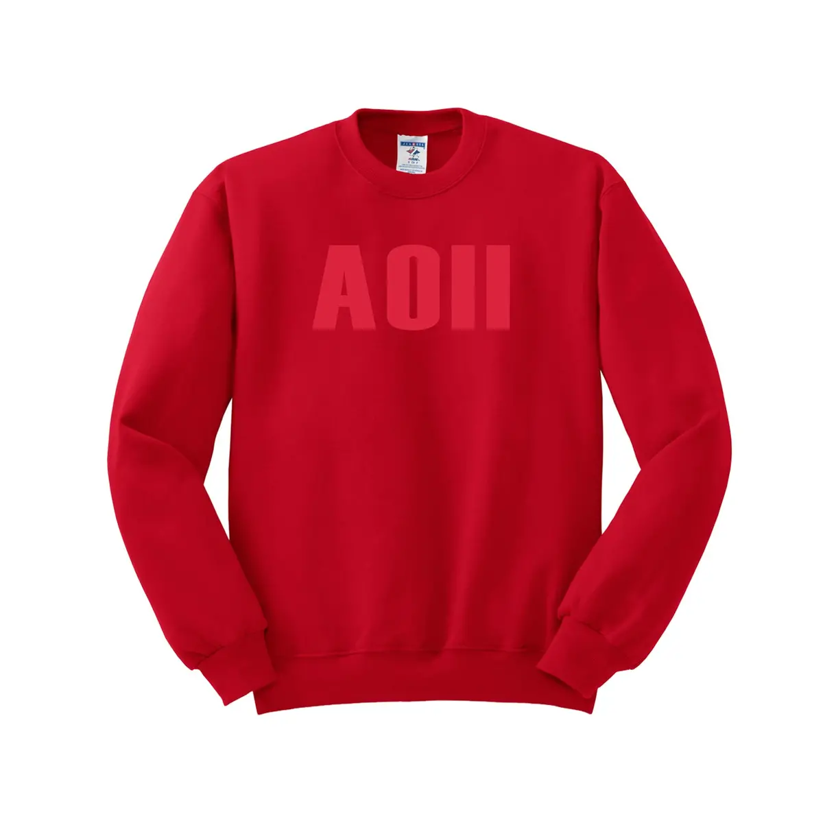Alpha Omicron Pi Monochromatic Puff Crewneck Sweatshirt - Aoii 1