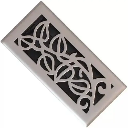 Imperial Rg3276-A 4" X 12" Satin Nickel Finish Vine Floor Register 1