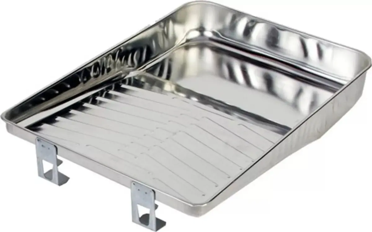 Wooster R402-11 16.5"L X 11"W X 2.5" Quart Capacity Steel Paint Roller Tray 1