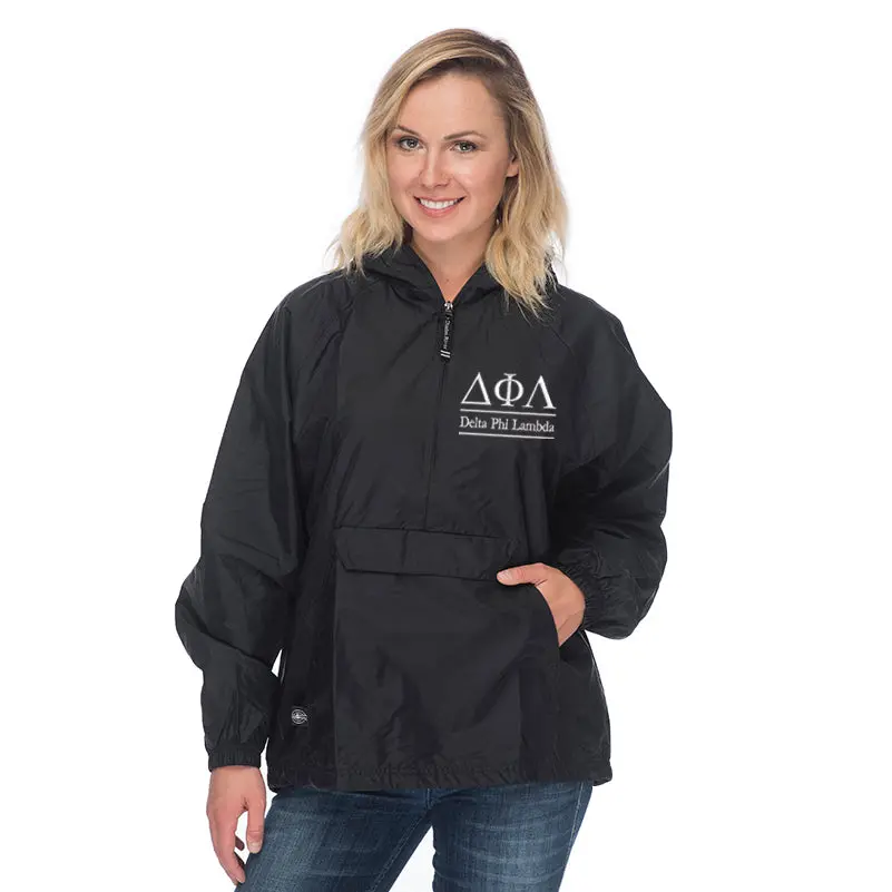 Delta Phi Lambda Classic Solid Pullover Windbreaker - Lined 1