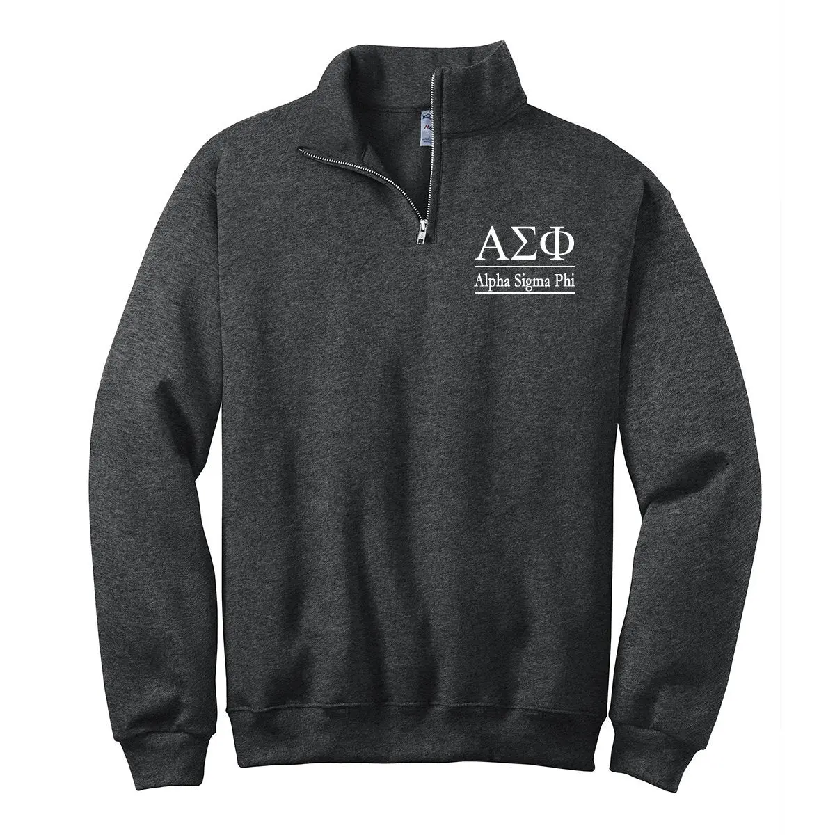Alpha Sigma Phi Quarter Zip Pullover Sweatshirt 1