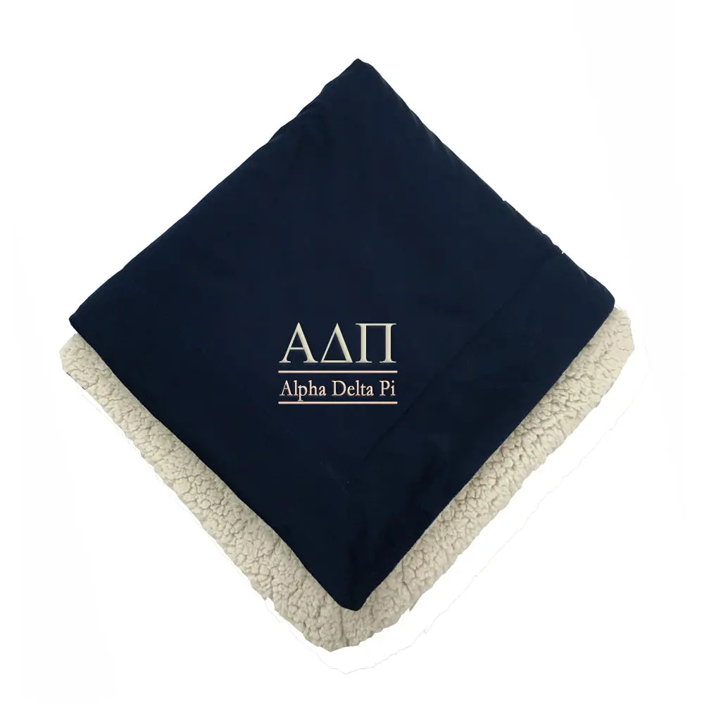 Alpha Delta Pi Sherpa Throw Blanket 1