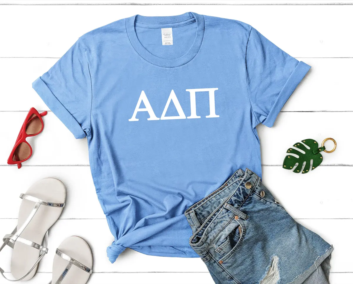 Alpha Delta Pi Short Sleeve T-Shirt - Greek Letter Tee 1