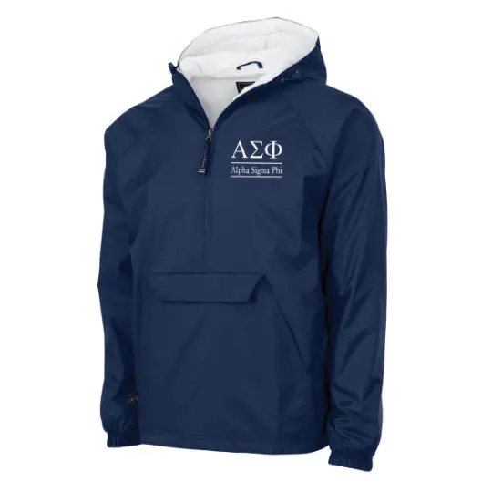 Alpha Sigma Phi Flannel Lined Windbreaker 1