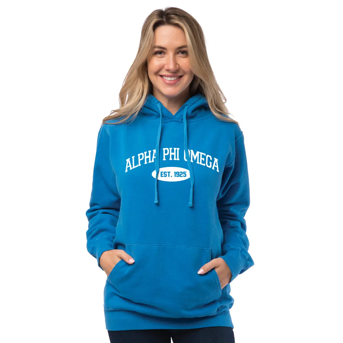 Alpha Phi Omega Hooded Pullover Vintage Sweatshirt 1