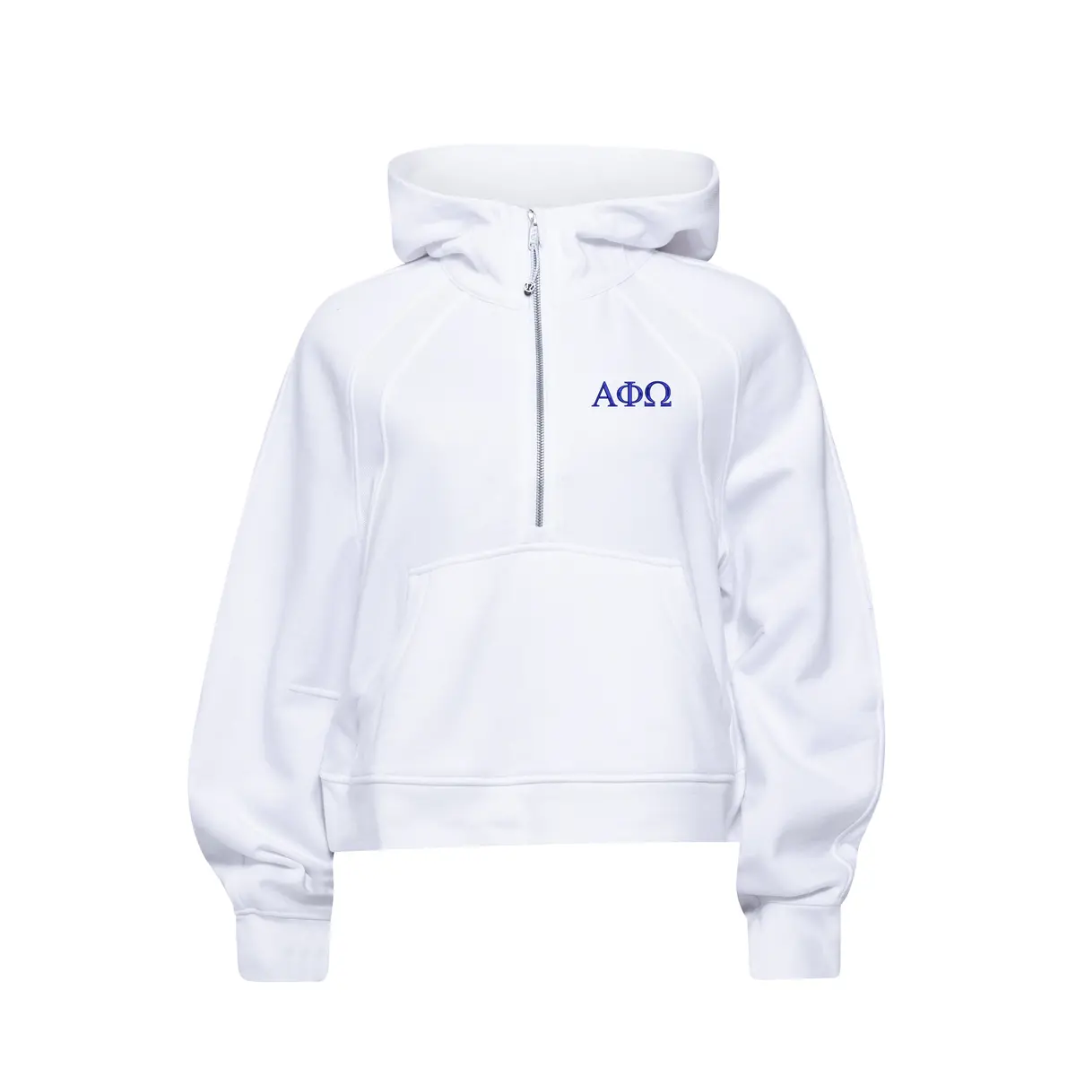 Alpha Phi Omega Lululemon Scuba Oversized Half-Zip Hoodie - White 1