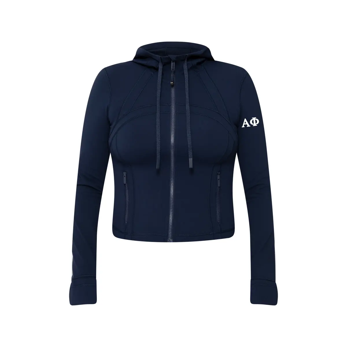 Alpha Phi Lululemon Define Cropped Hooded Jacket Nulu - Navy 1