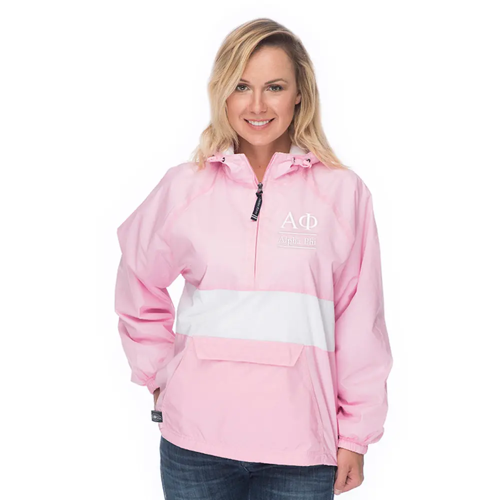 Alpha Phi Classic Striped Windbreaker - Lined 1