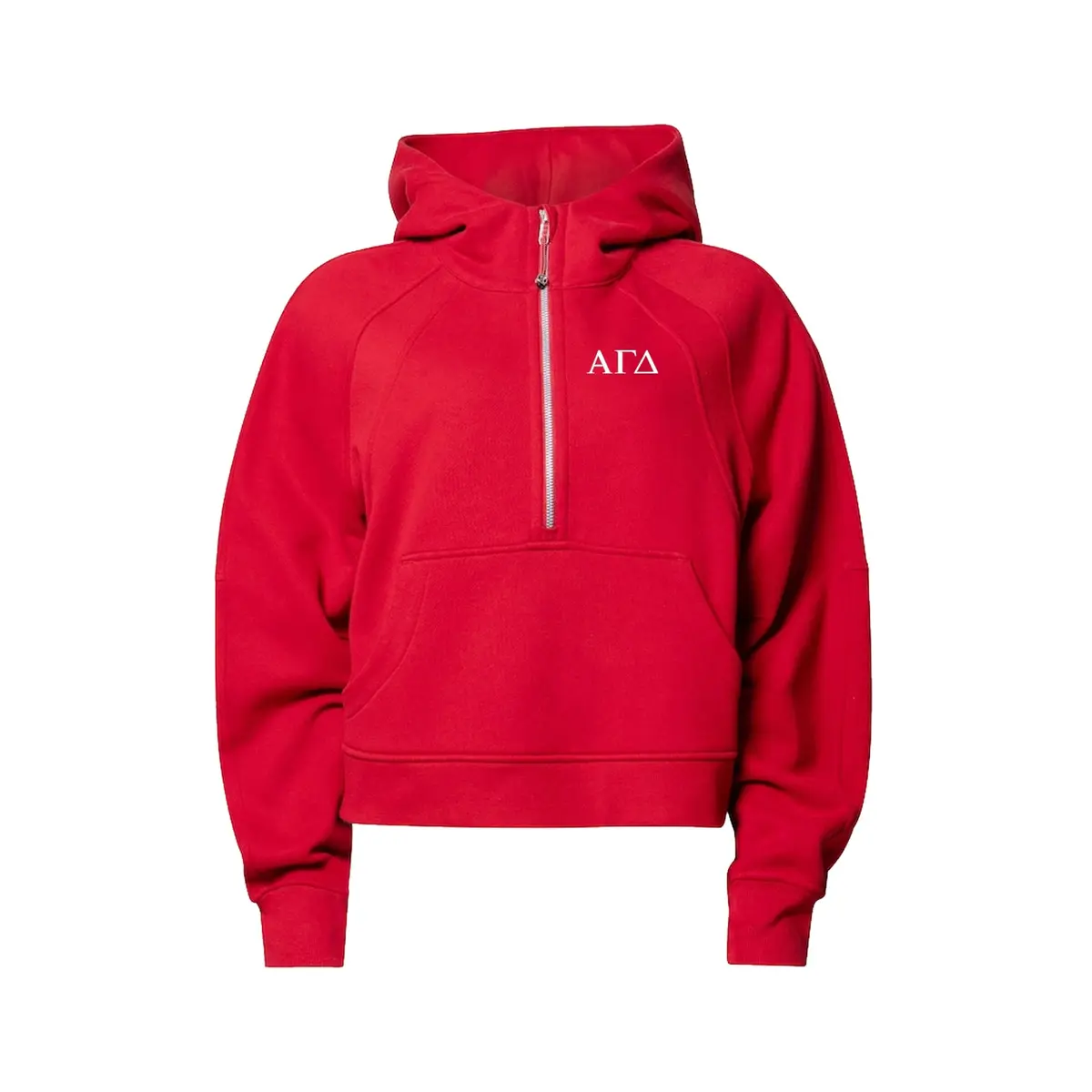 Alpha Gamma Delta Lululemon Scuba Oversized Half-Zip Hoodie - True Red 1