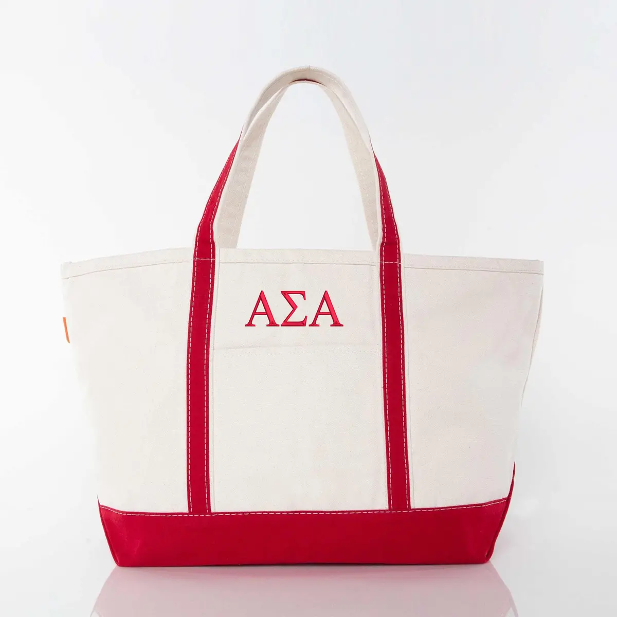 Alpha Sigma Alpha Large Canvas Tote Bag 1
