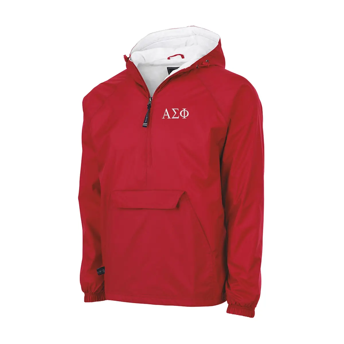 Alpha Sigma Phi Flannel Lined Windbreaker - Letters 1