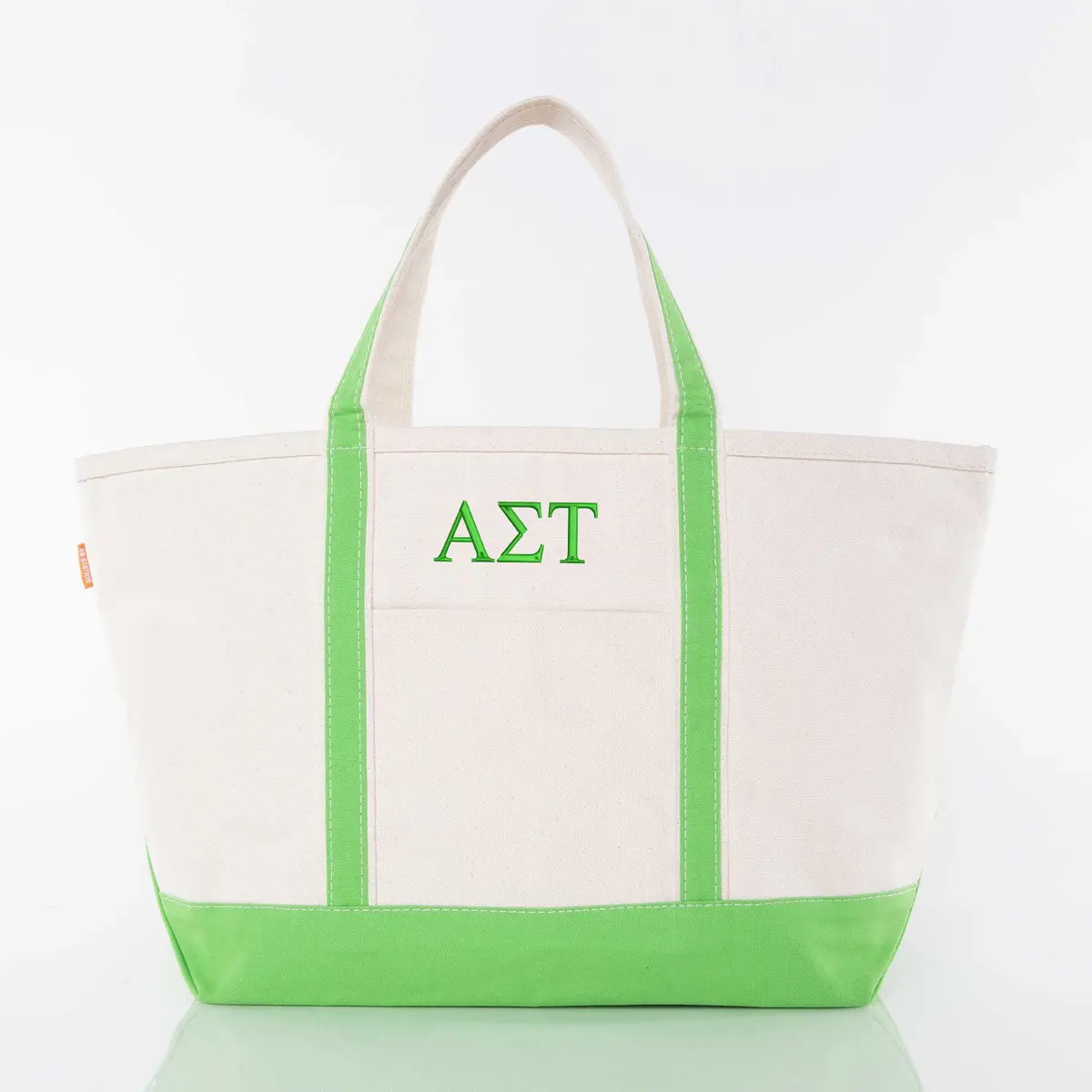 Alpha Sigma Tau Large Canvas Tote Bag 1