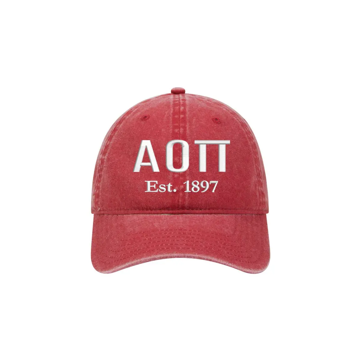 Alpha Omicron Pi Beach Washed Hat 1