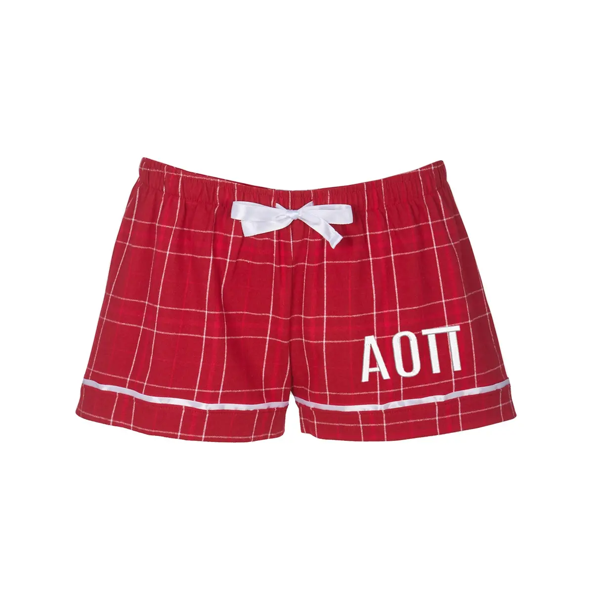 Alpha Omicron Pi Flannel Boxer Shorts 1