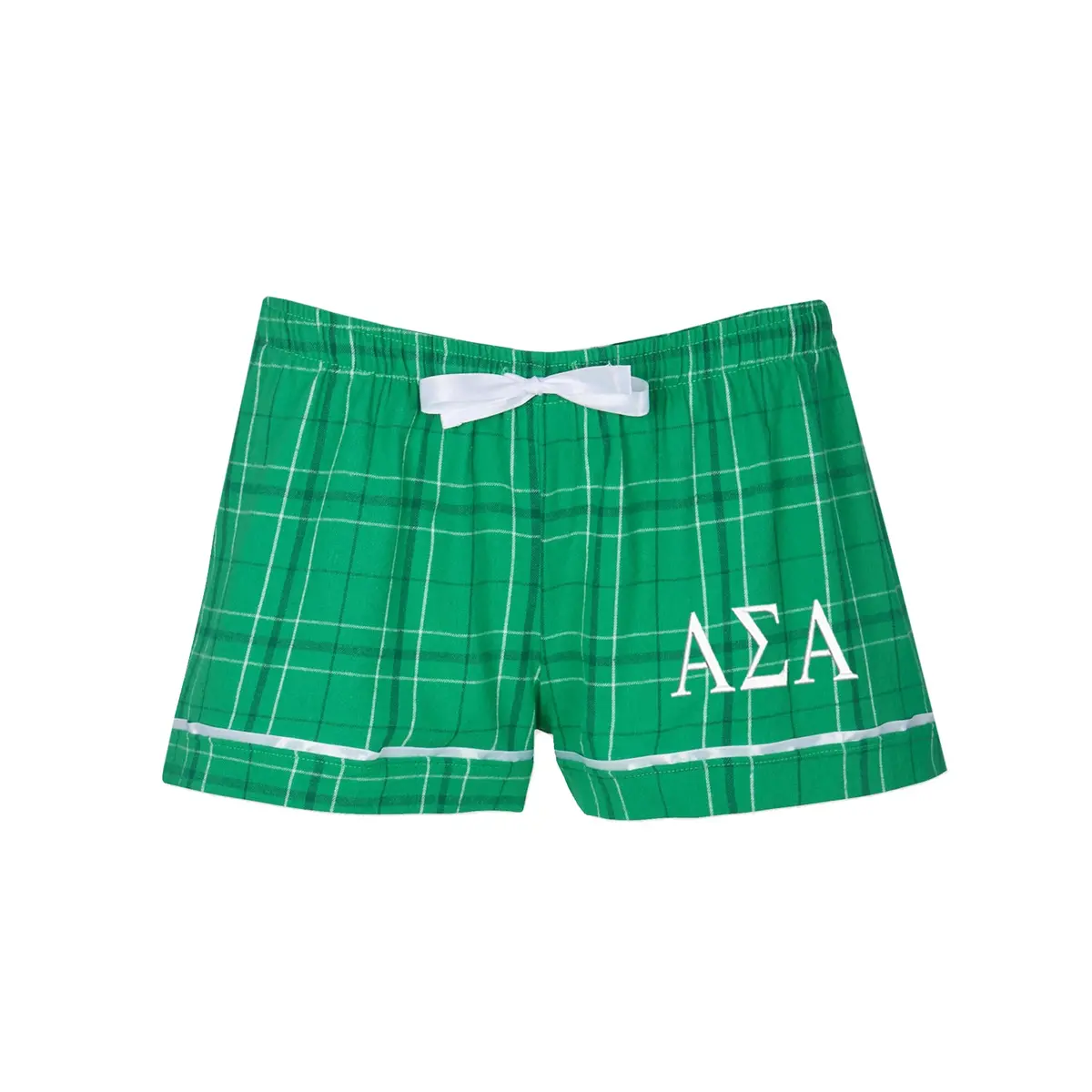 Alpha Sigma Tau Flannel Boxer Shorts 1