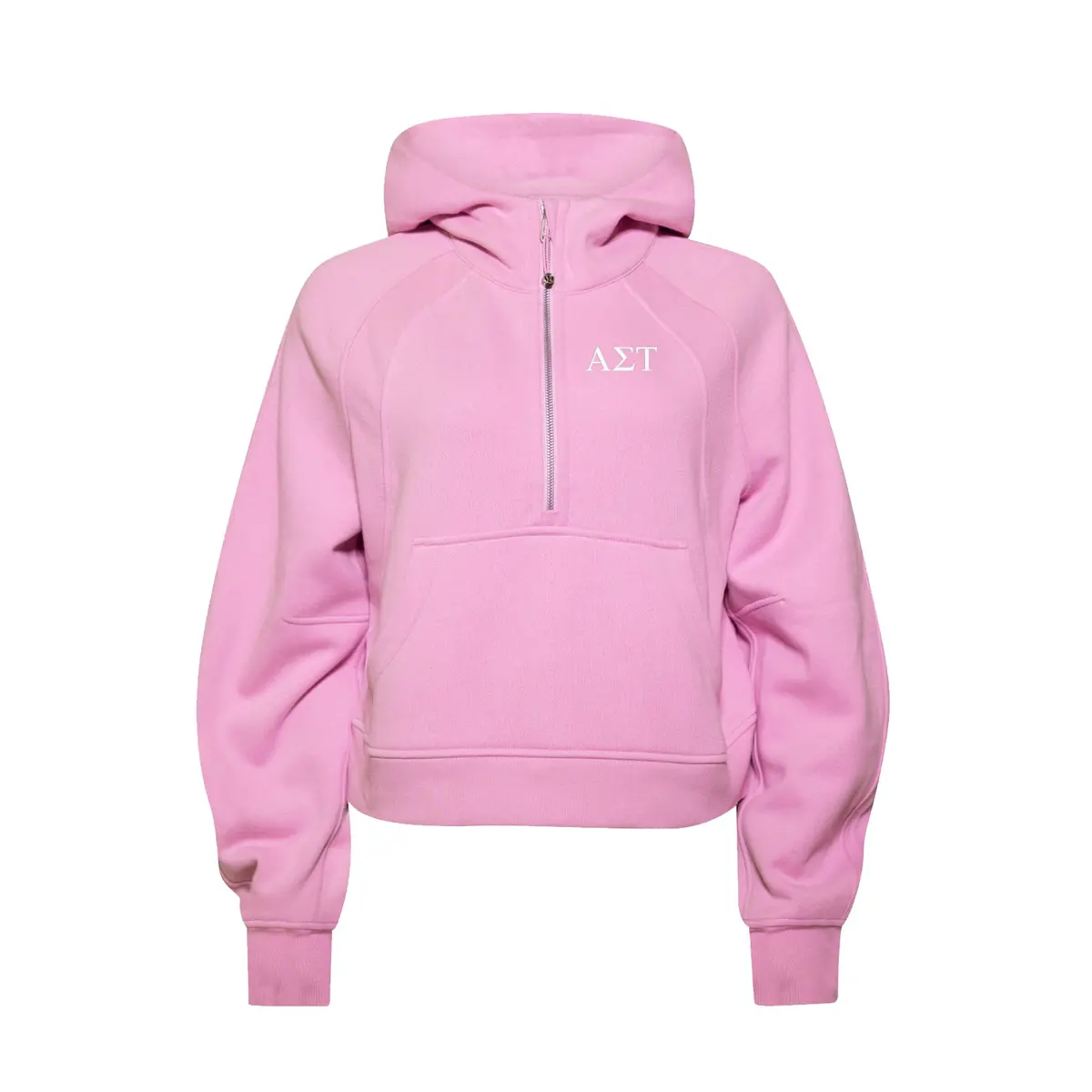 Alpha Sigma Tau Lululemon Scuba Oversized Half-Zip Hoodie - Pink Frosting 1