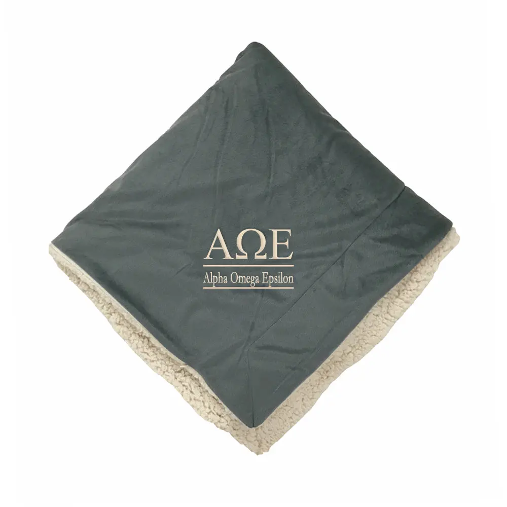 Alpha Omega Epsilon Sherpa Throw Blanket 1