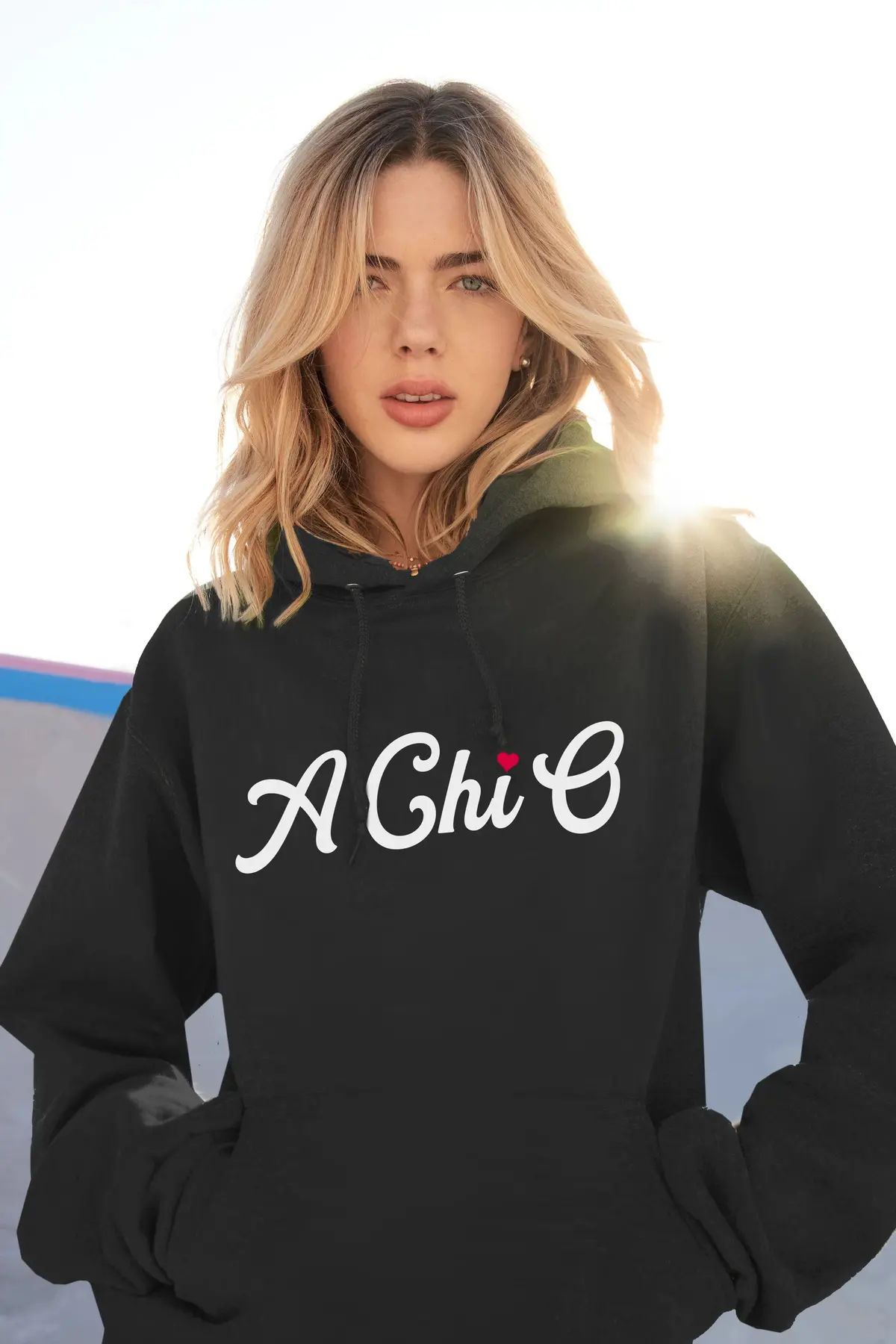 Alpha Chi Omega Classic Pullover Hoodies - A Chi O Heart 1