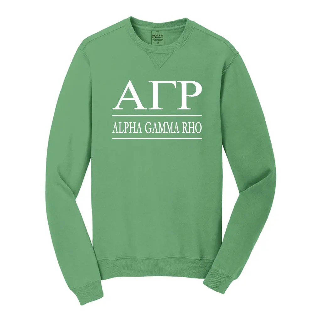 Alpha Gamma Rho Beach Washed Crewneck Sweatshirt 1