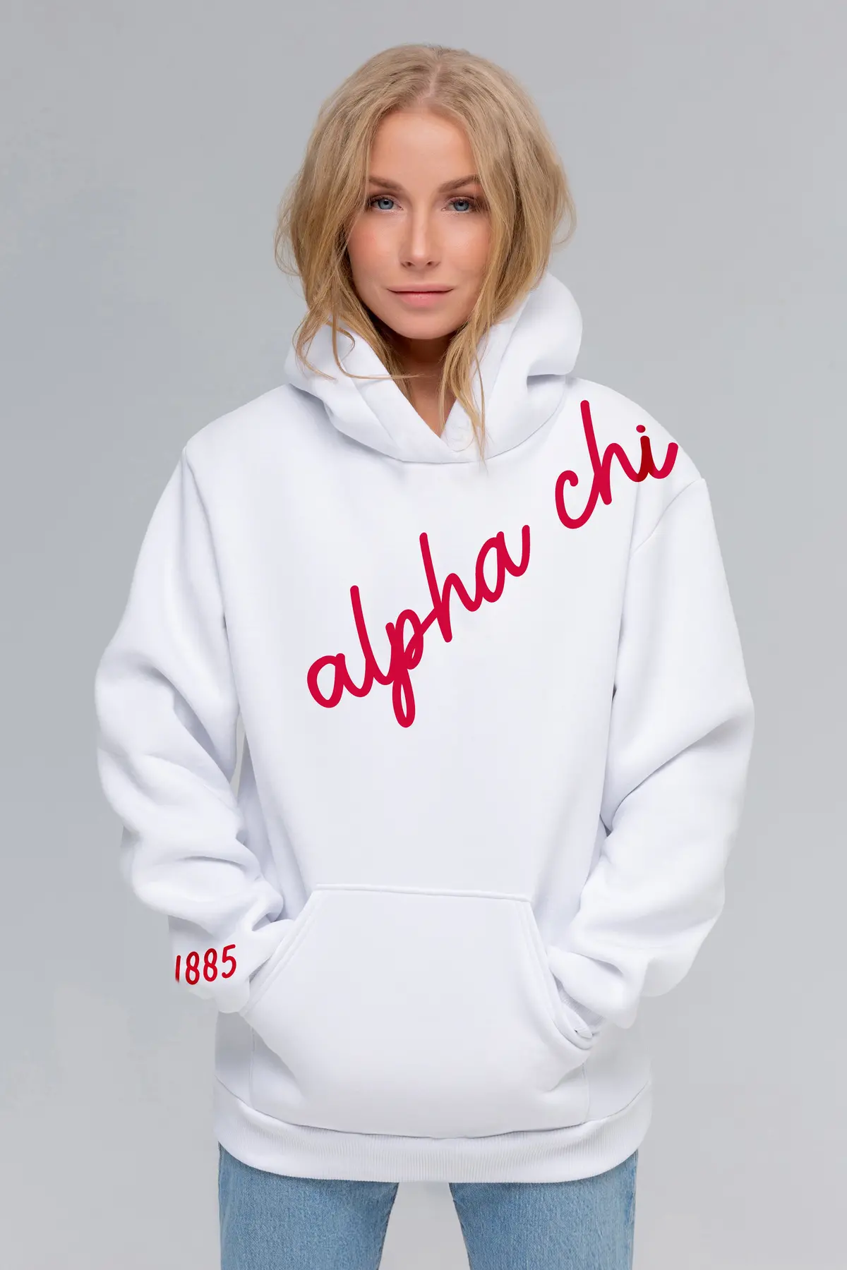 Alpha Chi Omega 1885 Avenue Pullover Hoodie 1