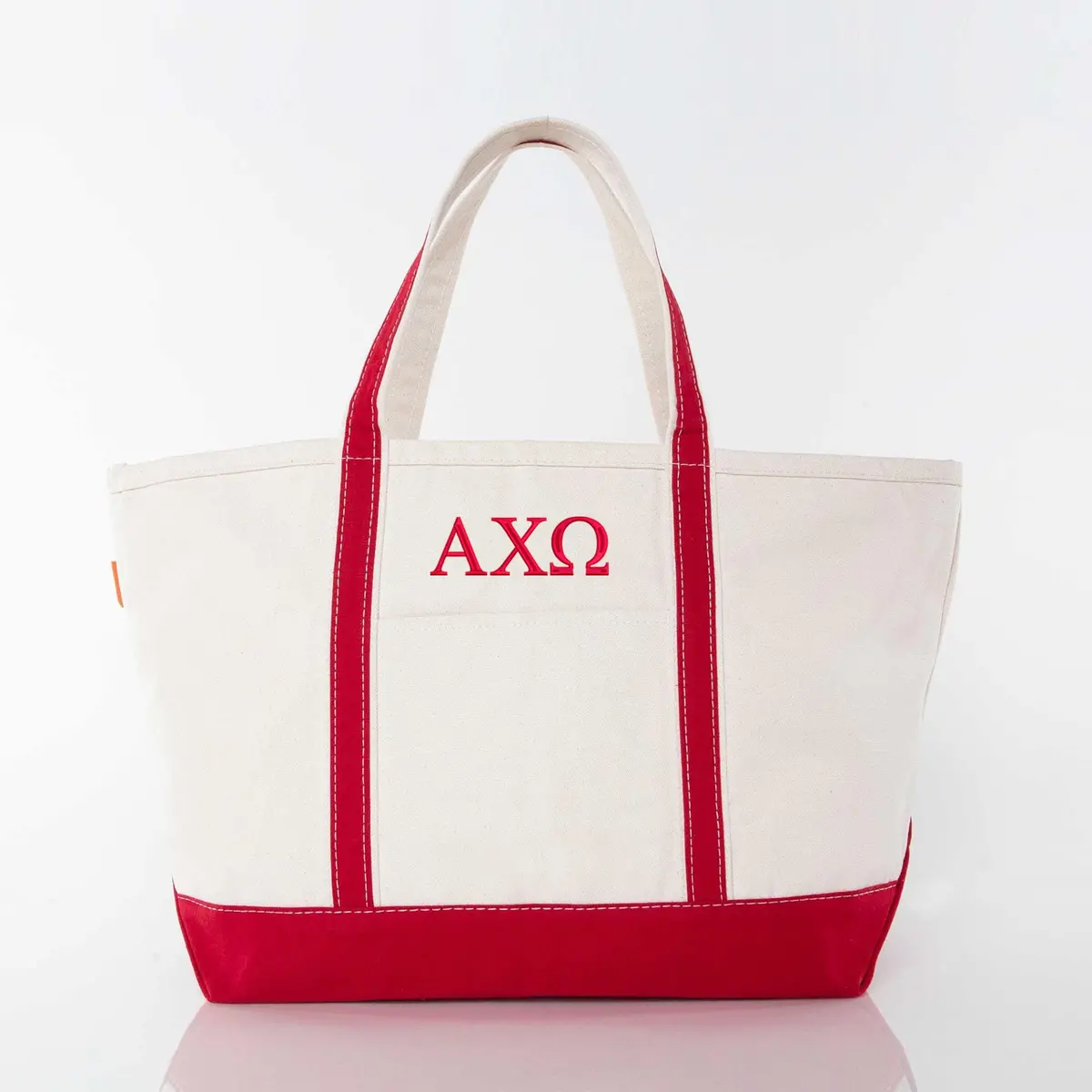Alpha Chi Omega Large Canvas Tote Bag 1