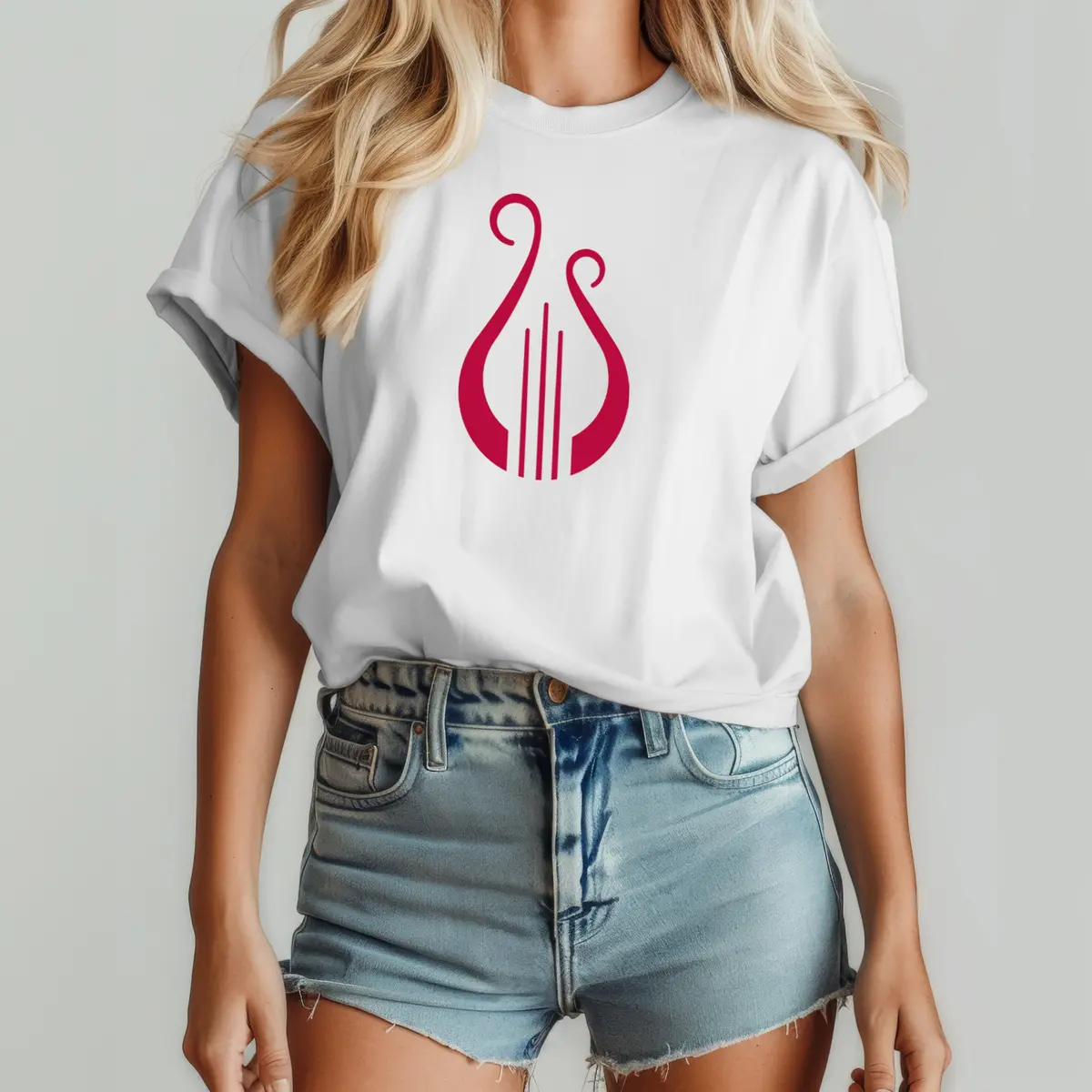 Alpha Chi Omega Short Sleeve Lyre T-Shirt 1