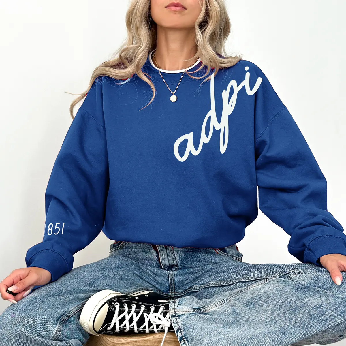 Alpha Delta Pi 1851 Avenue Crewneck 1