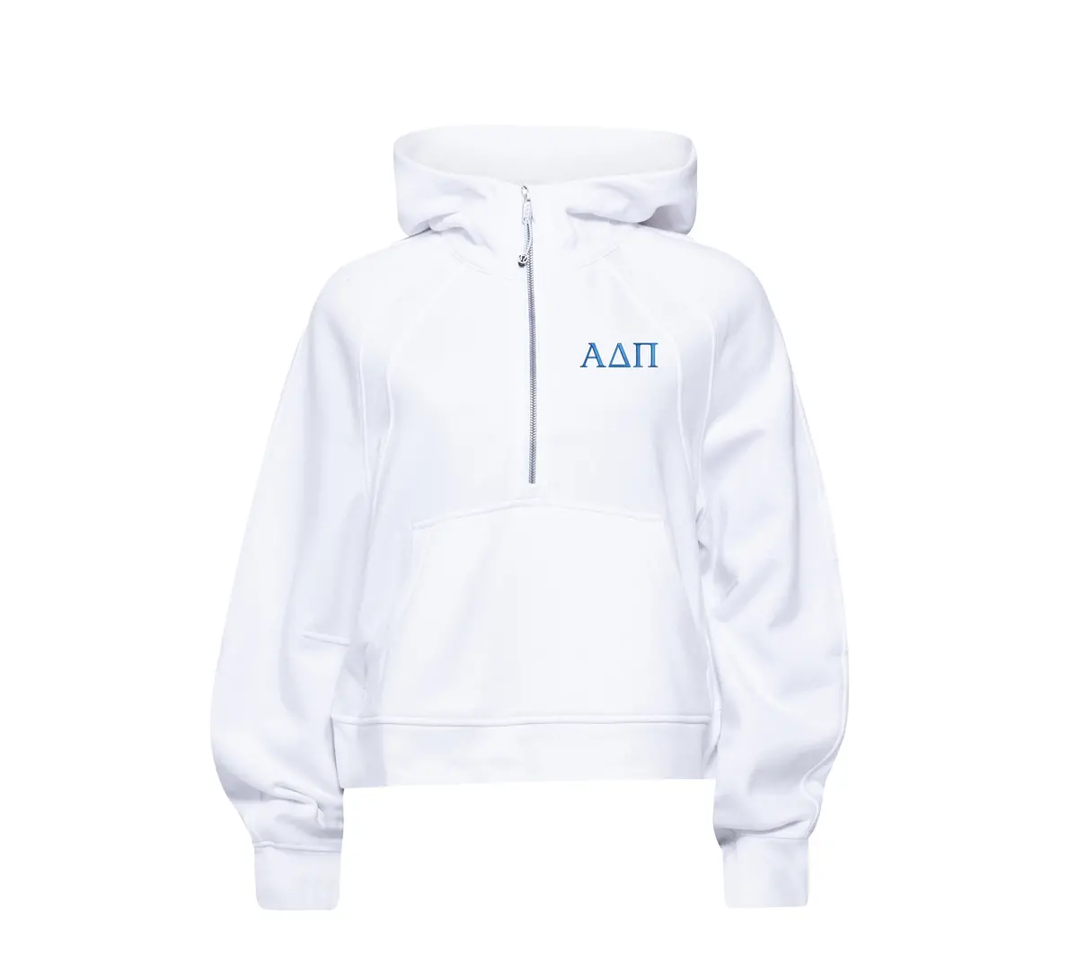 Alpha Delta Pi Lululemon Scuba Oversized Half-Zip Hoodie - White 1