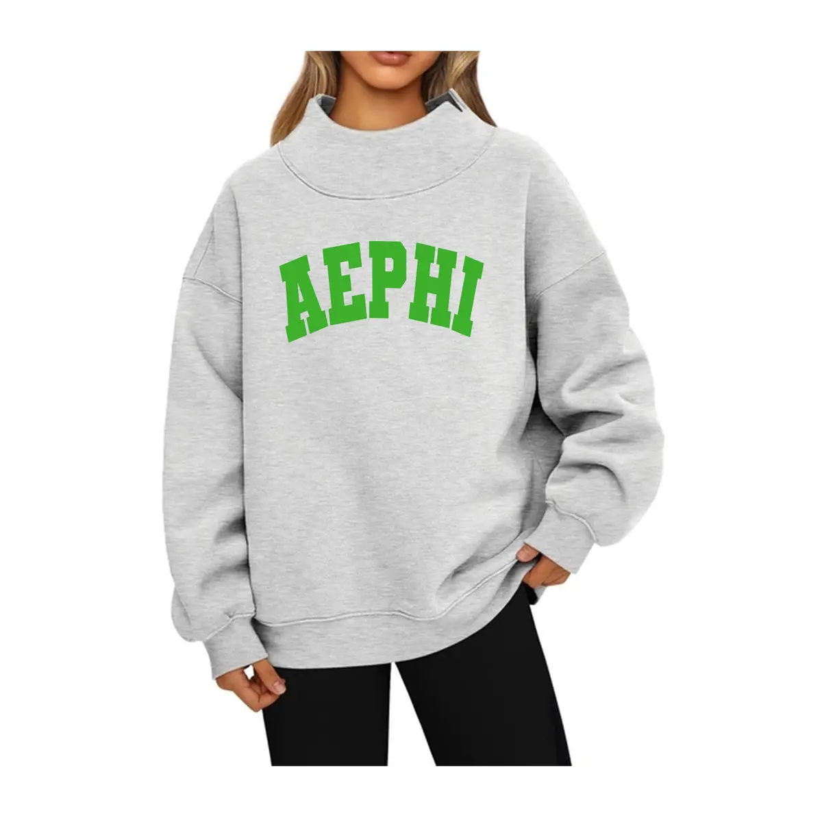 Alpha Epsilon Phi Mock Neck Sweatshirt - Aephi 1