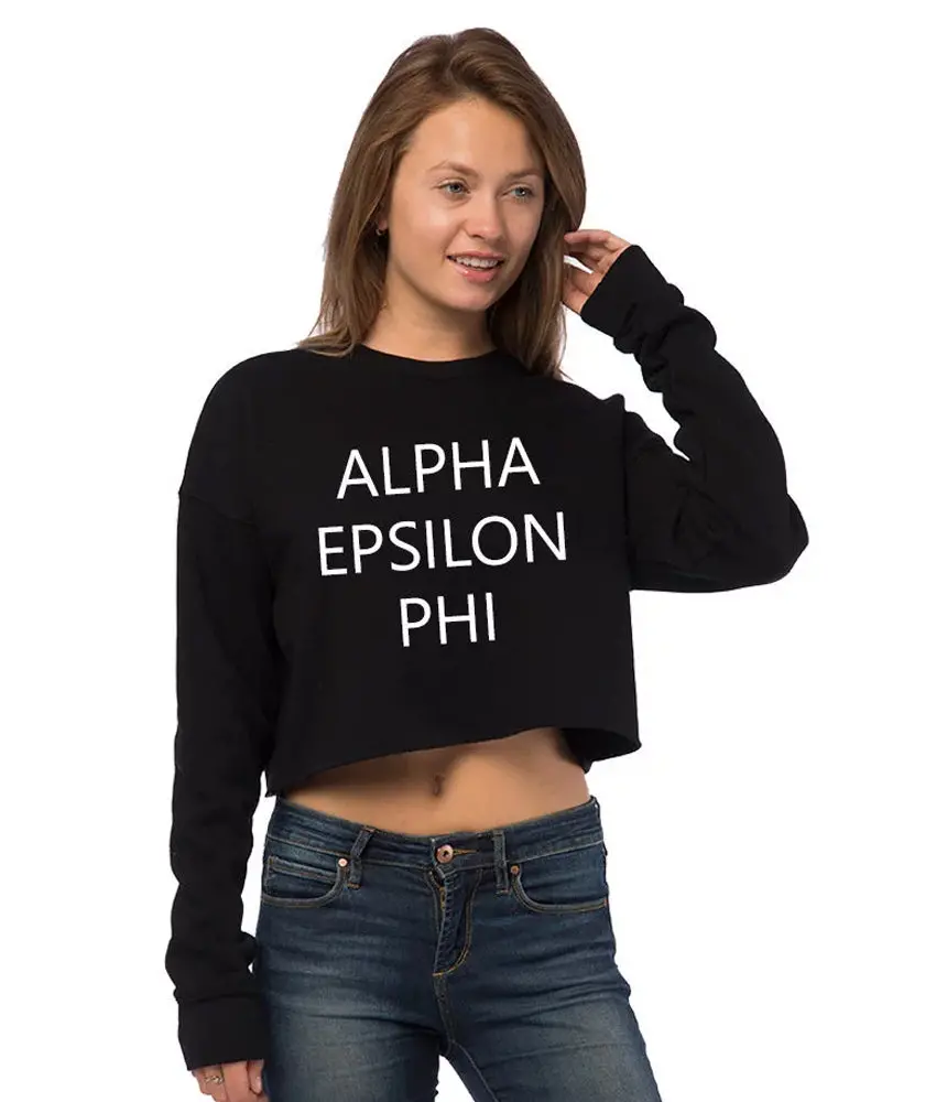 Alpha Epsilon Phi Cropped Crew Fleece 1