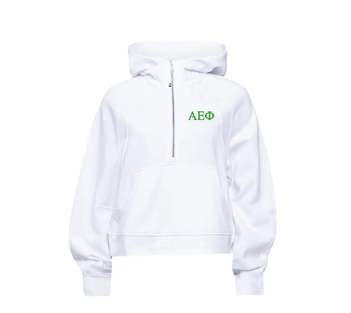 Alpha Epsilon Phi Lululemon Scuba Oversized Half-Zip Hoodie - White 1