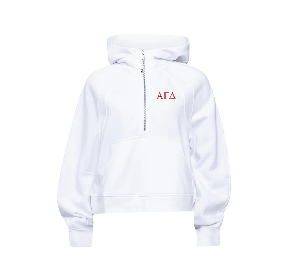 Alpha Gamma Delta Lululemon Scuba Oversized Half-Zip Hoodie - White 1