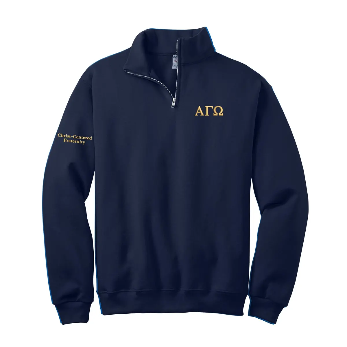 Alpha Gamma Omega Quarter Zip Sweatshirt - Ccf 1