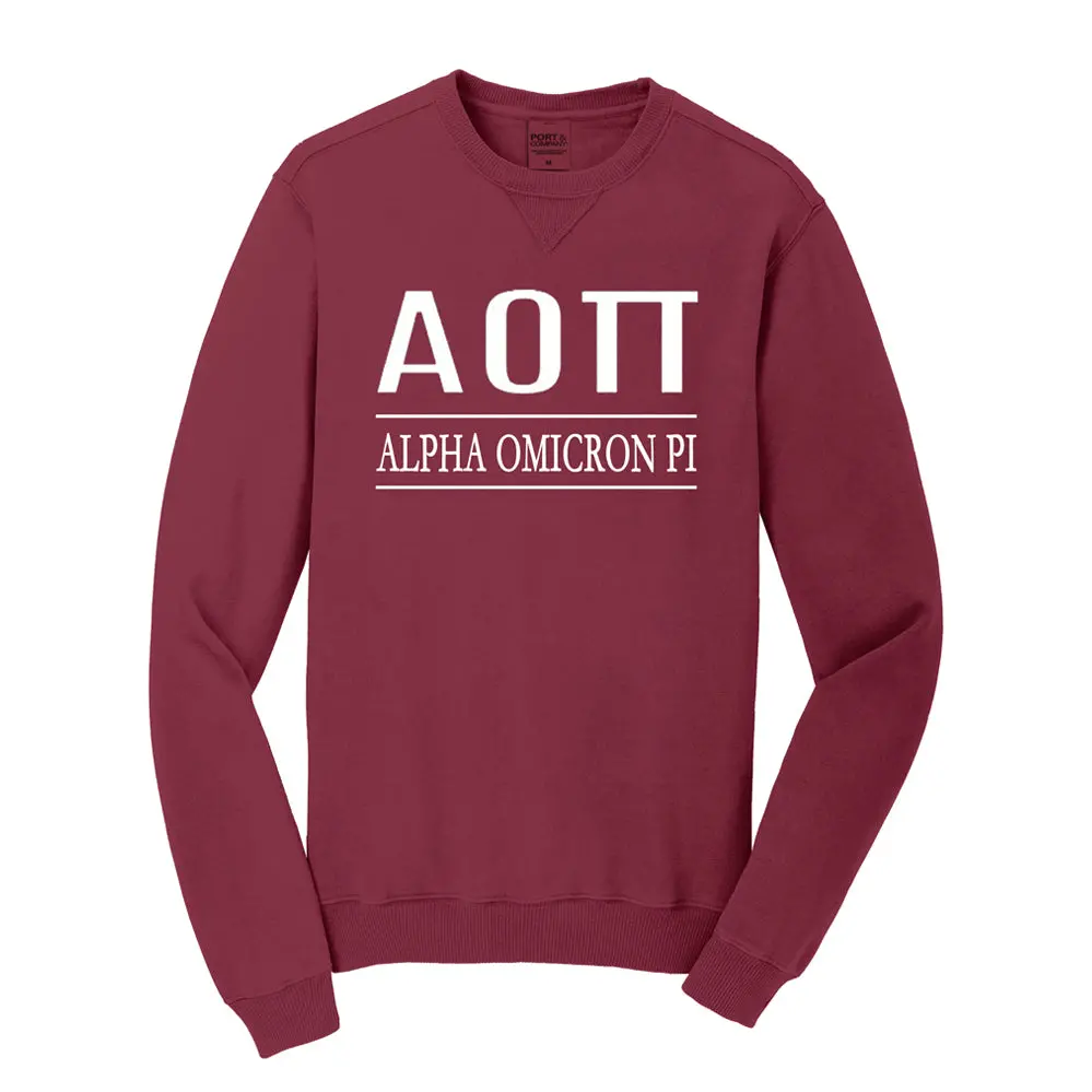 Alpha Omicron Pi Vintage Color Crewneck Sweatshirt 5