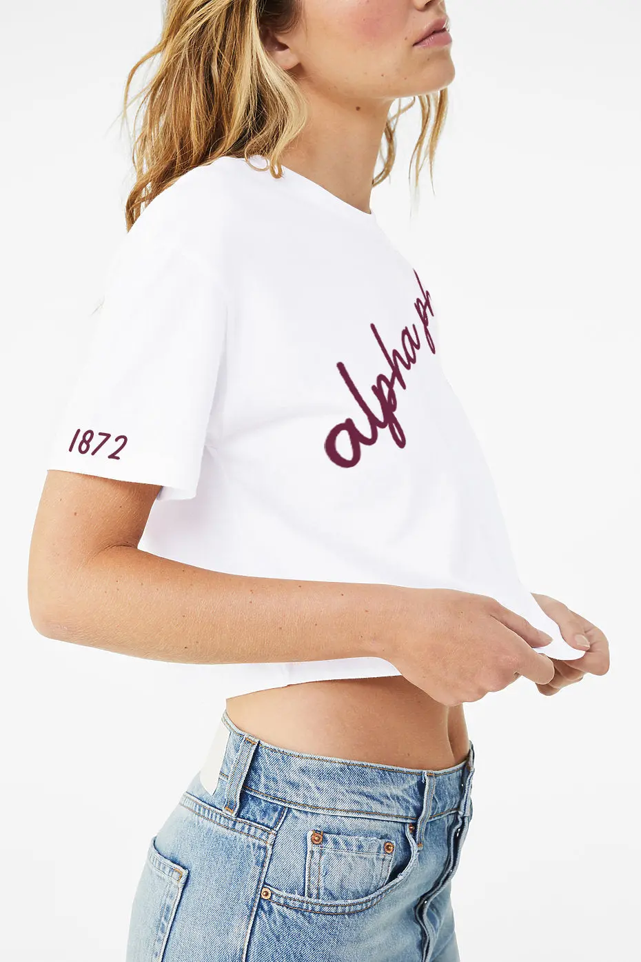 Alpha Phi Avenue Cropped Baby Tee 1