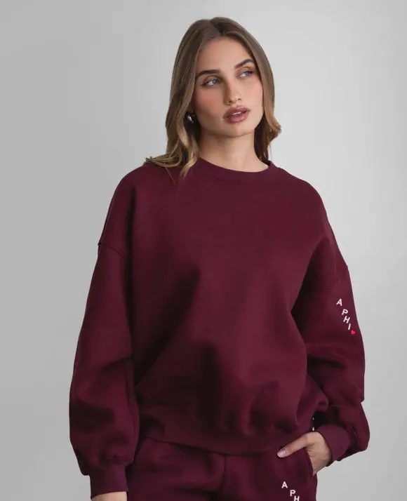 Alpha Phi Cloud Fleece Crewneck - A Phi 1