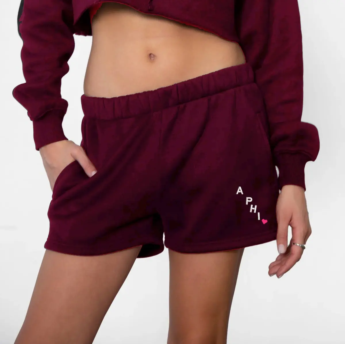 Alpha Phi Cloud High Waisted Fleece Short - A Phi 1