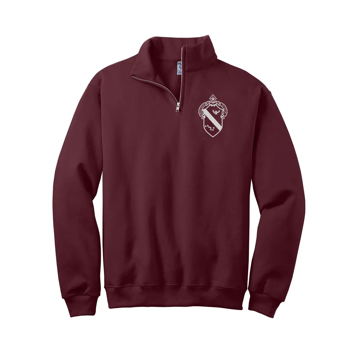Alpha Phi Pullover Quarter Zip Sweatshirt With Crest 2