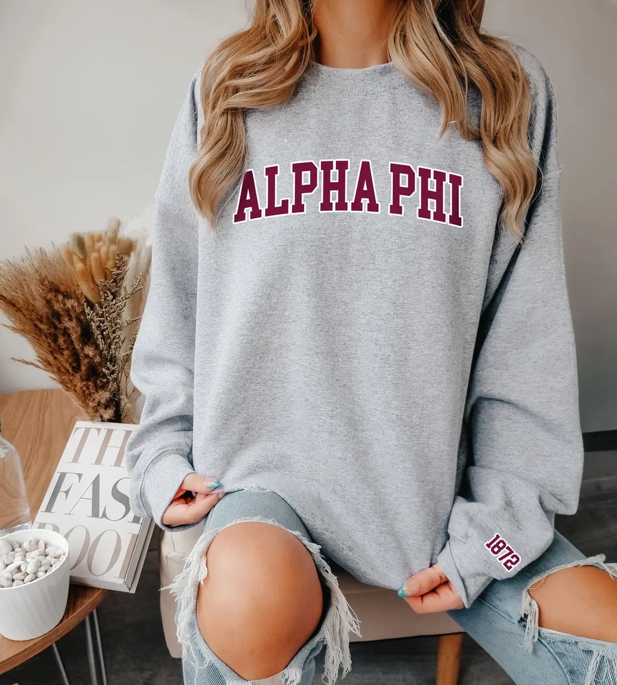Alpha Phi Varsity Crewneck 1