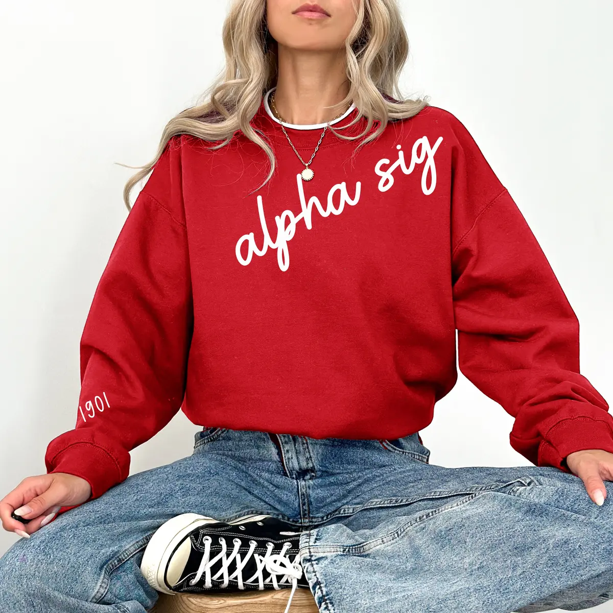 Alpha Sigma Alpha 1901 Avenue Crewneck 1