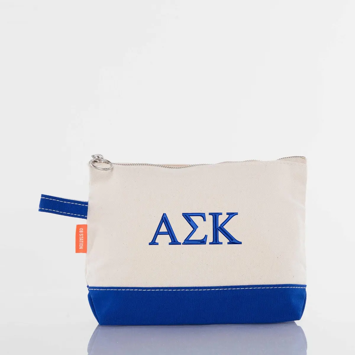 Alpha Sigma Kappa Canvas Cosmetic Bag 1