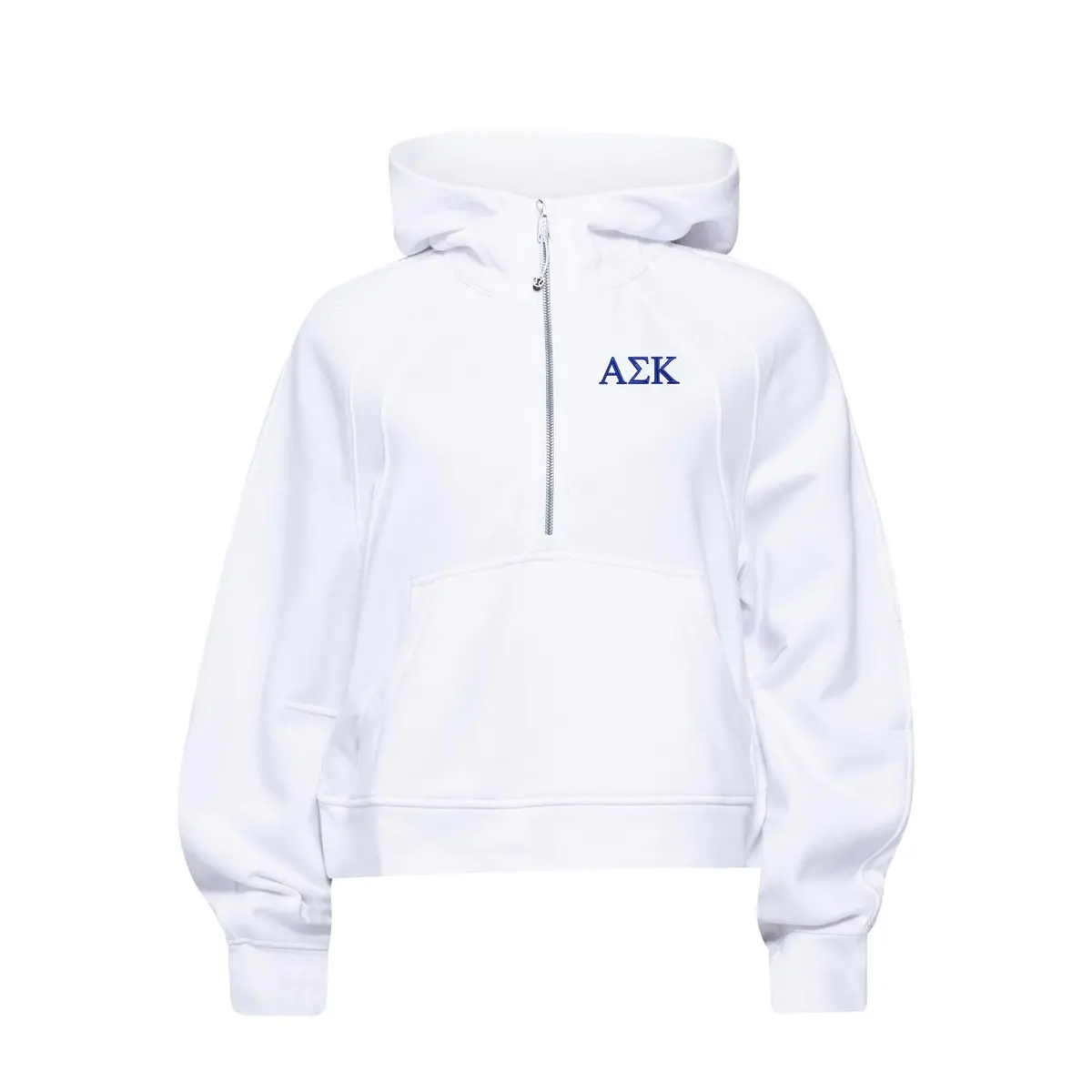 Alpha Sigma Kappa Lululemon Scuba Oversized Half-Zip Hoodie - White 1