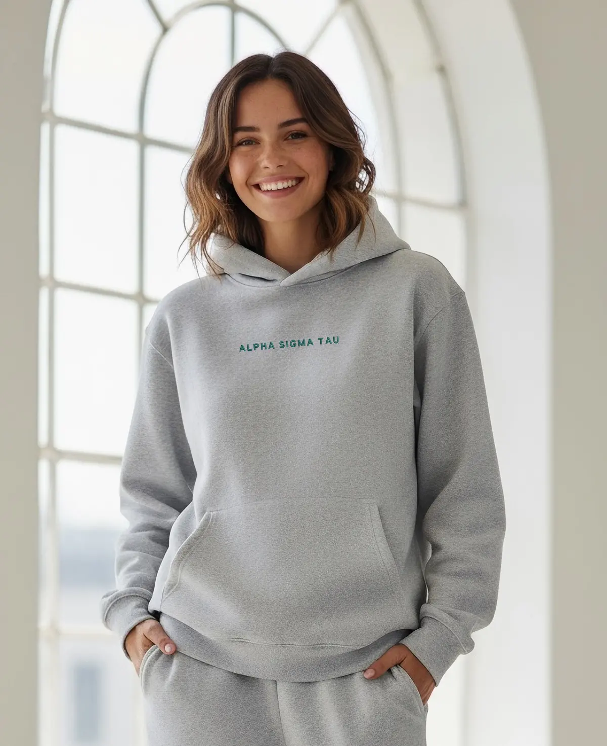 Alpha Sigma Tau Fave Fit Hoodie - Wordmark 1