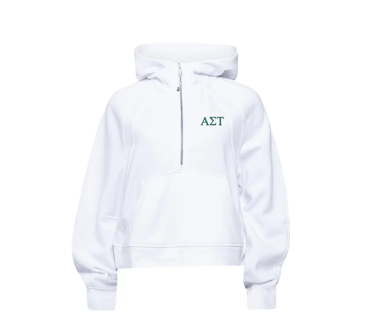 Alpha Sigma Tau Lululemon Scuba Oversized Half-Zip Hoodie - White 1